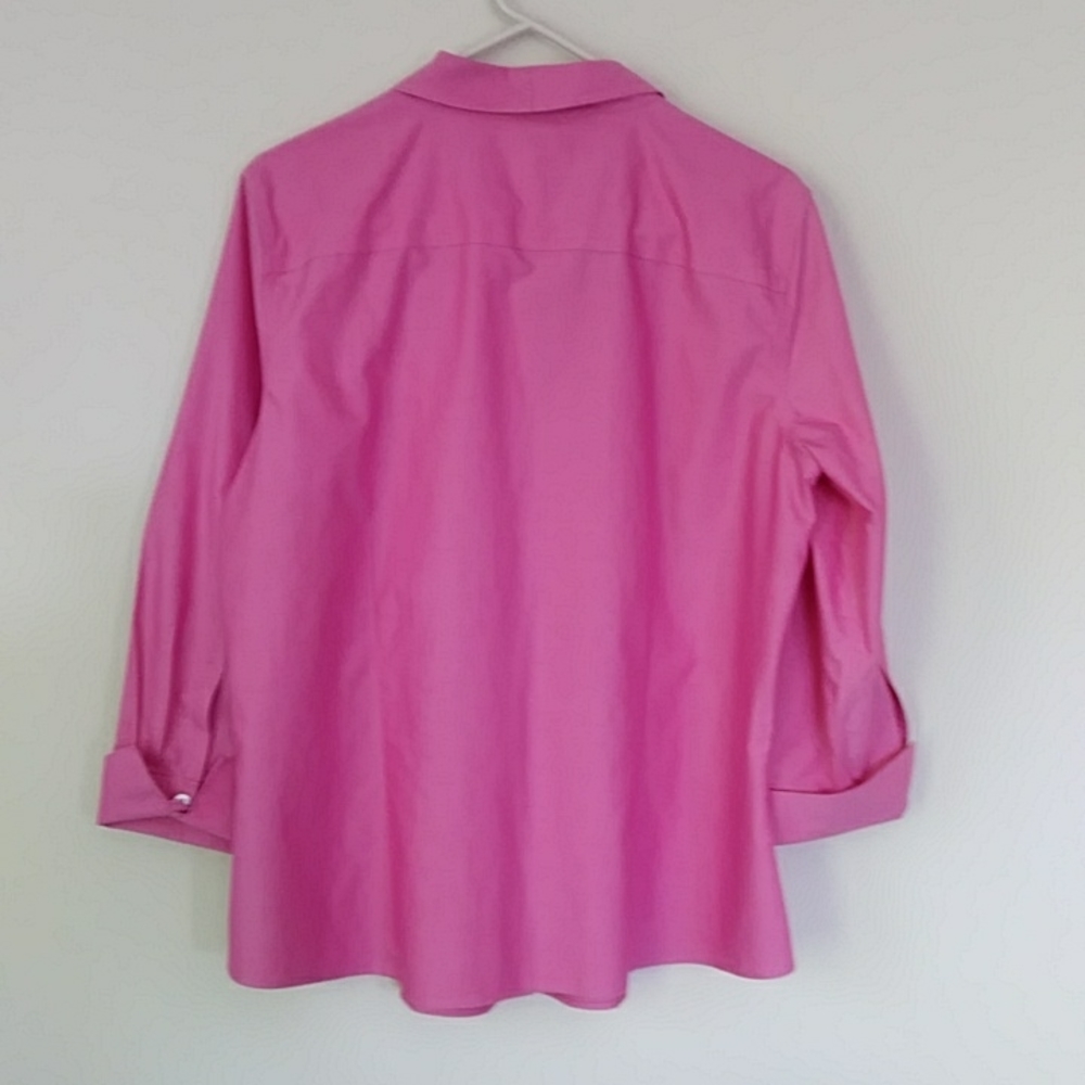 Coldwater Creek Button Up Button Down Blouse L Pi… - image 8